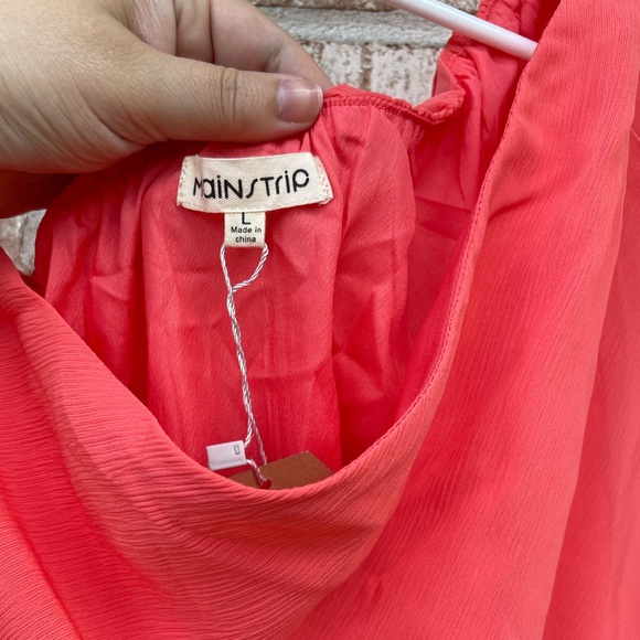 Coral One Shoulder Dress Size L (NWT) - Picture 5 of 6